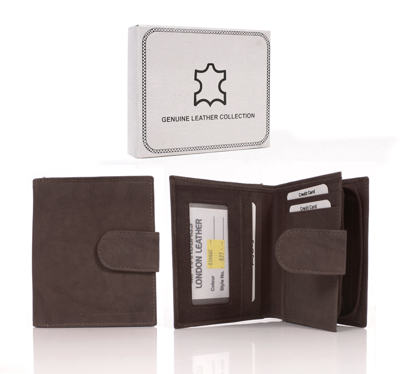 (image for) 027 RFID BROWN LONDON LEATHER WALLE